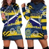 NRL North Queensland Cowboys Custom Text Indigenous Special Version Women Hoodie Dress