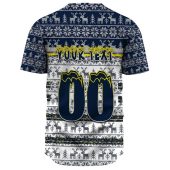 Nrl North Queensland Cowboys Custom Text Number Christmas Baseball Jersey 0739.jpeg - demo10