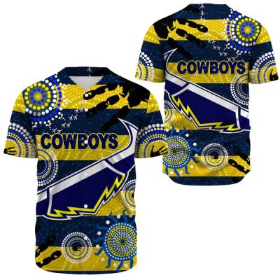 NRL North Queensland Cowboys Special Indigenous Style Baseball Jersey