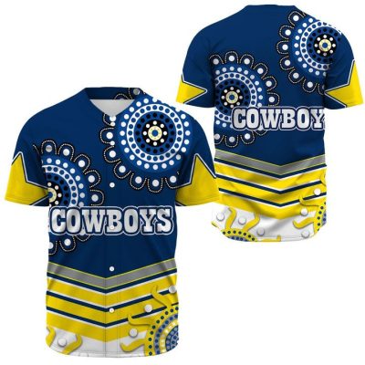 NRL North Queensland Cowboys Unique Indigenous Baseball Jersey