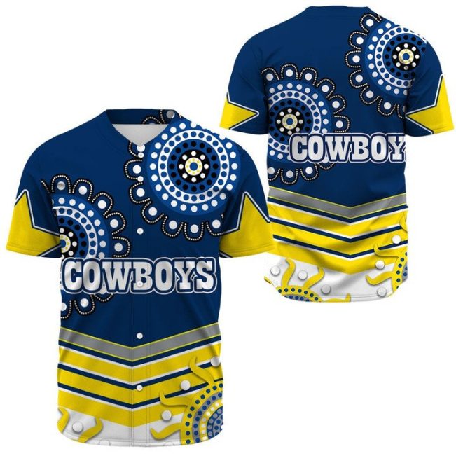 NRL North Queensland Cowboys Unique Indigenous Baseball Jersey