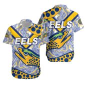 NRL Parramatta Eels Christmas Indigenous Simple Style - White Hawaiian Shirt