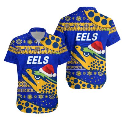 NRL Parramatta Eels Christmas Simple Style - Blue Hawaiian Shirt