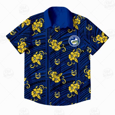 NRL Parramatta Eels Custom Name Number Tribal Hawaiian Shirt