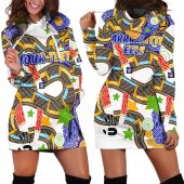 NRL Parramatta Eels Custom Text Indegenous Women Hoodie Dress