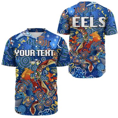 NRL Parramatta Eels Custom Text Indigenous NAIDOC New Baseball Jersey