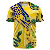 Nrl Parramatta Eels Custom Text Indigenous Yellow Baseball Jersey 3657.jpeg - demo10