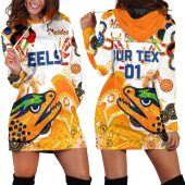 NRL Parramatta Eels Custom Text Number Heal Country Women Hoodie Dress