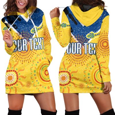 NRL Parramatta Eels Custom Text Special Indigenous Women Hoodie Dress