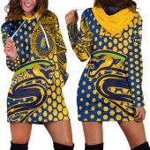 NRL Parramatta Eels Polynesian Tattoo Style Women Hoodie Dress V2