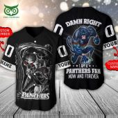NRL Penrith Panthers Custom Name Number Black Mascot Damn Right Baseball Jersey V12