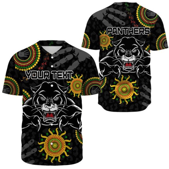 NRL Penrith Panthers Custom Text Victory Baseball Jersey