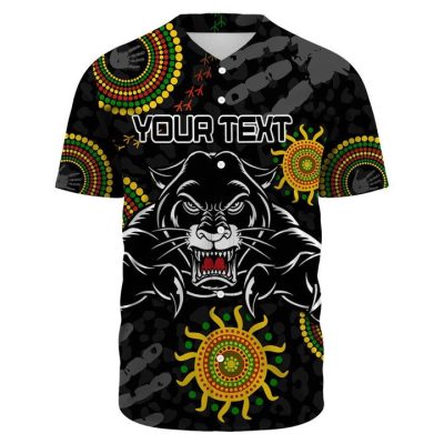 NRL Penrith Panthers Custom Text Victory Baseball Jersey