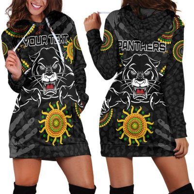 NRL Penrith Panthers Custom Text Victory Women Hoodie Dress