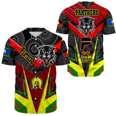 NRL Penrith Panthers NAIDOC Sporty Style Baseball Jersey