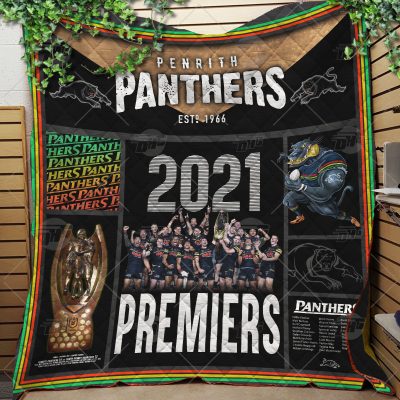 NRL Penrith Panthers Premiers 2021 Quilt Blanket