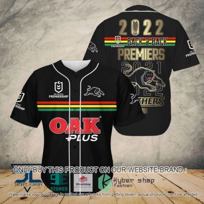 NRL Penrith Panthers Premiers 2022 - 2023 Back 2 Back Baseball Jersey