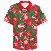 Nrl South Sydney Rabbitohs Custom Text Floral Hawaiian Shirt 4143.jpg - demo10