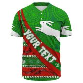 Nrl South Sydney Rabbitohs Custom Text Green Red Indigenous Baseball Jersey 5045.jpeg - demo10