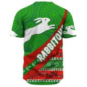 Nrl South Sydney Rabbitohs Custom Text Green Red Indigenous Baseball Jersey 5047.jpeg - demo10