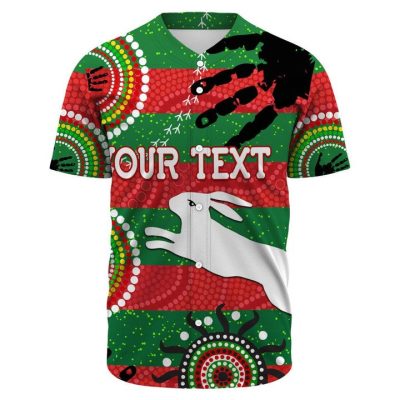NRL South Sydney Rabbitohs Custom Text Indigenous NAIDOC Baseball Jersey