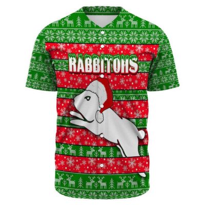 NRL South Sydney Rabbitohs Custom Text Number Christmas Aboriginal Baseball Jersey