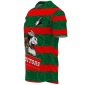 Nrl South Sydney Rabbitohs Custom Text Red Green Indigenous Baseball Jersey 5005.jpeg - demo10