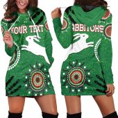 NRL South Sydney Rabbitohs Custom Text Unique Indigenous Women Hoodie Dress