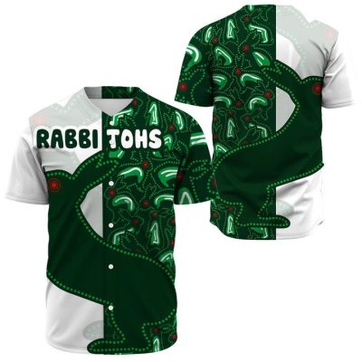 NRL South Sydney Rabbitohs Green Indigenous Version Baseball Jersey