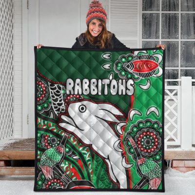 NRL South Sydney Rabbitohs Indigenious Dreaming Quilt Blanket