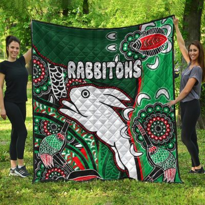NRL South Sydney Rabbitohs Indigenious Dreaming Quilt Blanket