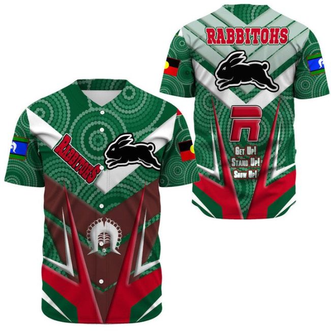 NRL South Sydney Rabbitohs NAIDOC Sporty Style Baseball Jersey