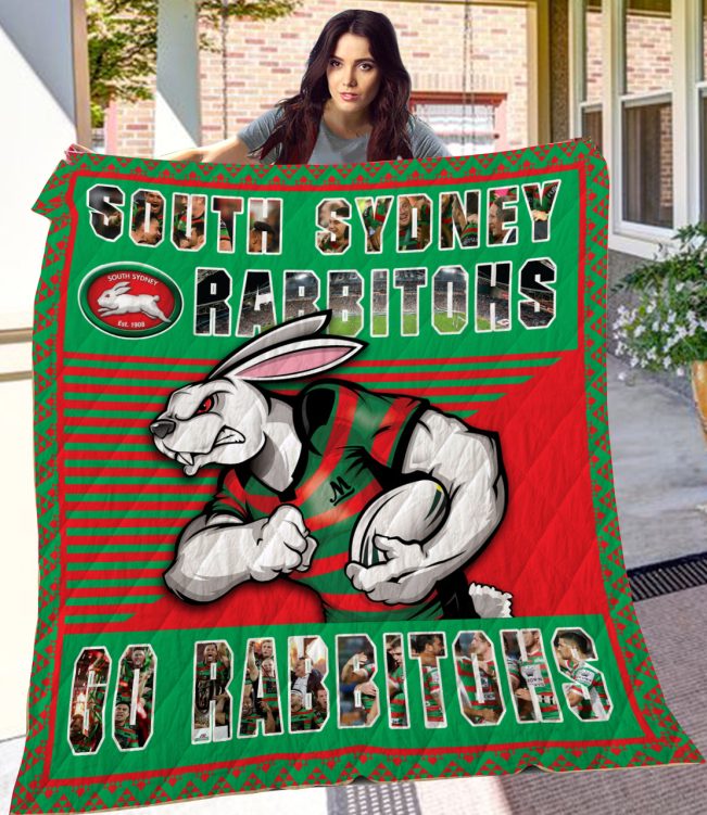 NRL South Sydney Rabbitohs Quilt Blanket V1