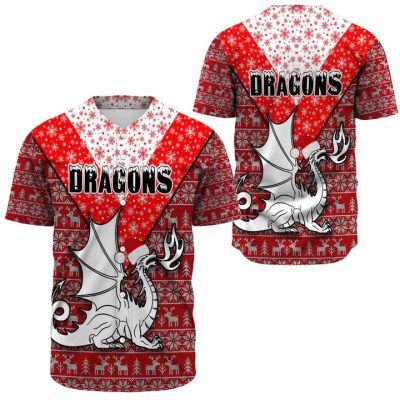NRL St. George Illawarra Dragons Christmas Baseball Jersey