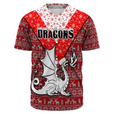 NRL St. George Illawarra Dragons Christmas Baseball Jersey