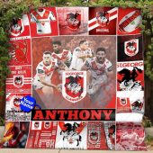 Nrl St. George Illawarra Dragons Custom Name Quilt Blanket V2 5543.jpeg - demo10