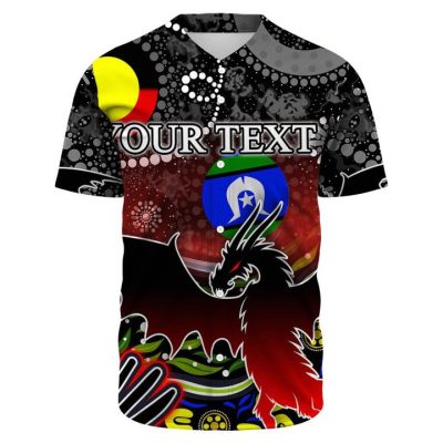 NRL St. George Illawarra Dragons Custom Text Indigenous Special Baseball Jersey