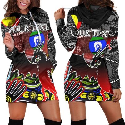 NRL St. George Illawarra Dragons Custom Text Indigenous Special Women Hoodie Dress
