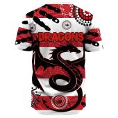 Nrl St. George Illawarra Dragons Custom Text Indigenous White Red Baseball Jersey 0548.jpeg - demo10