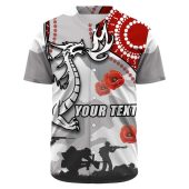 Nrl St. George Illawarra Dragons Custom Text Poppy Flower Anzac Day Baseball Jersey 0444.jpeg - demo10