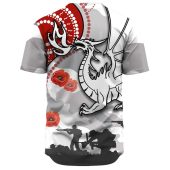 Nrl St. George Illawarra Dragons Custom Text Poppy Flower Anzac Day Baseball Jersey 0447.jpeg - demo10