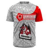 Nrl St. George Illawarra Dragons Grey Simple Indigenous Style Baseball Jersey 0617.jpeg - demo10