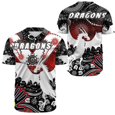 NRL St. George Illawarra Dragons NAIDOC Indigenous Baseball Jersey