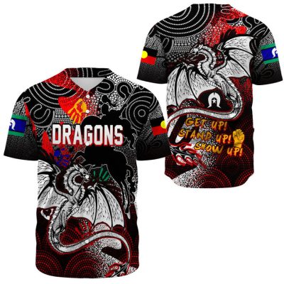 NRL St. George Illawarra Dragons NAIDOC Week Baseball Jersey