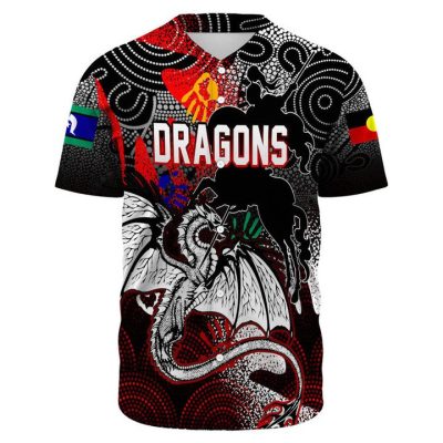 NRL St. George Illawarra Dragons NAIDOC Week Baseball Jersey