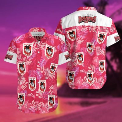 NRL St. George Illawarra Dragons Summer Hawaiian Shirt