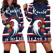 NRL Sydney Roosters ANZAC Day Navy Red Women Hoodie Dress