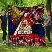 Nrl Sydney Roosters Anzac Remembrance Day Poppy Flower Aboriginal Quilt Blanket 1726.jpg - demo10