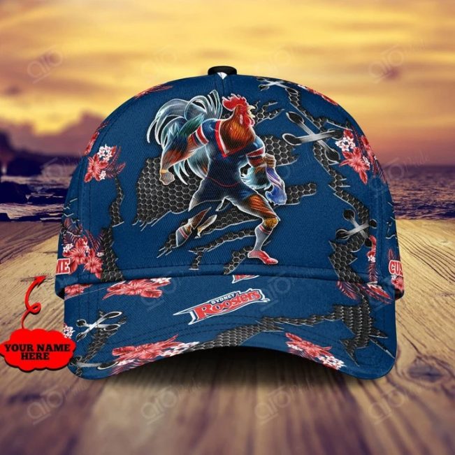 NRL Sydney Roosters Custom Text Poppy Flower Baseball Jersey
