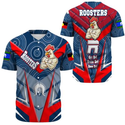 NRL Sydney Roosters NAIDOC Sporty Style Baseball Jersey